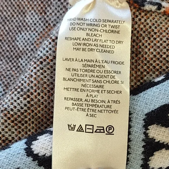 Maeve x Anthropologie The Carys Floral Sweater Blue & Cream Boho Casual Size XL - Picture 8 of 9